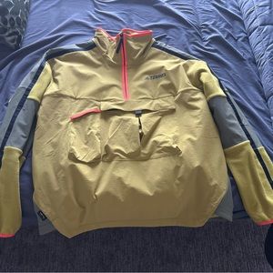 Adidas Terrex Half-Zip Cordura Olive Outdoor Jacket